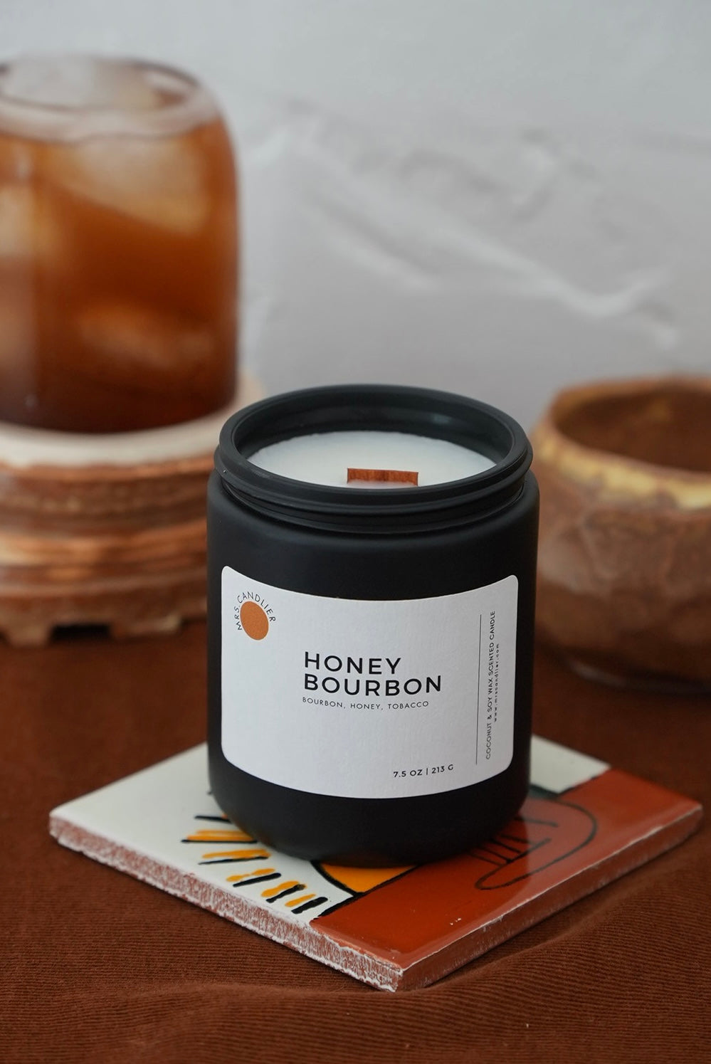 Wooden Wick Candle | Coconut & Soy wax | 7.5 oz