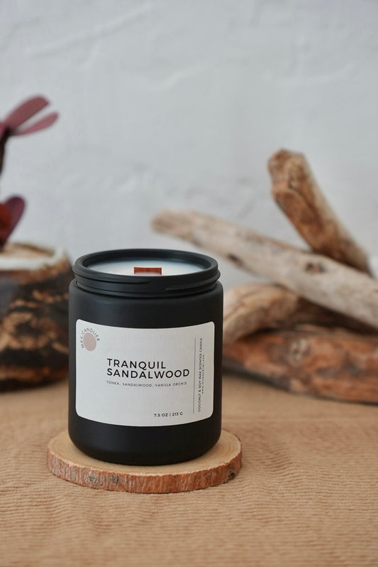 Wooden Wick Candle | Coconut & Soy wax | 7.5 oz