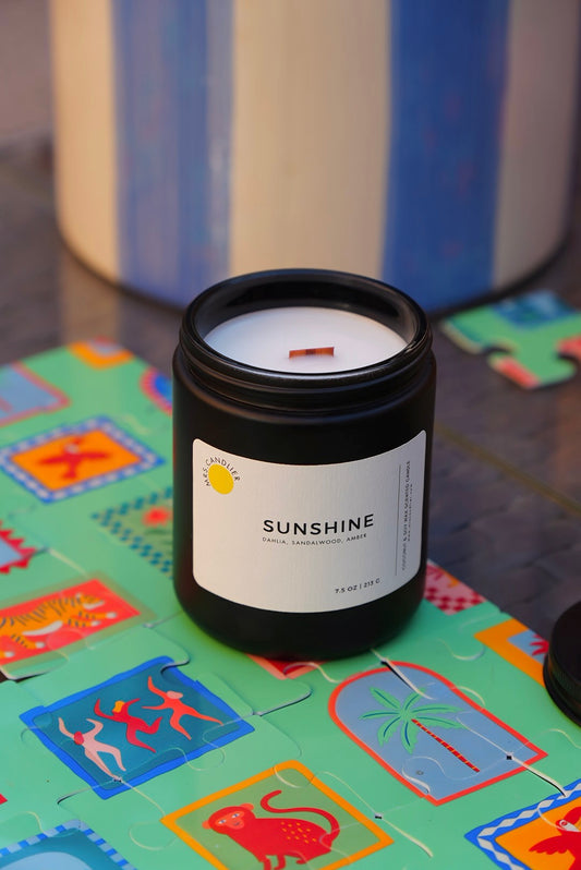 Wooden Wick Candle | Coconut & Soy wax | 7.5 oz