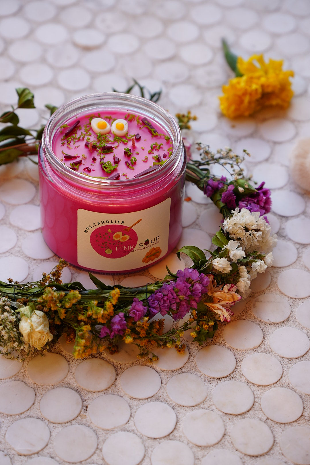 Pink Soup Candle | Šaltibarščiai