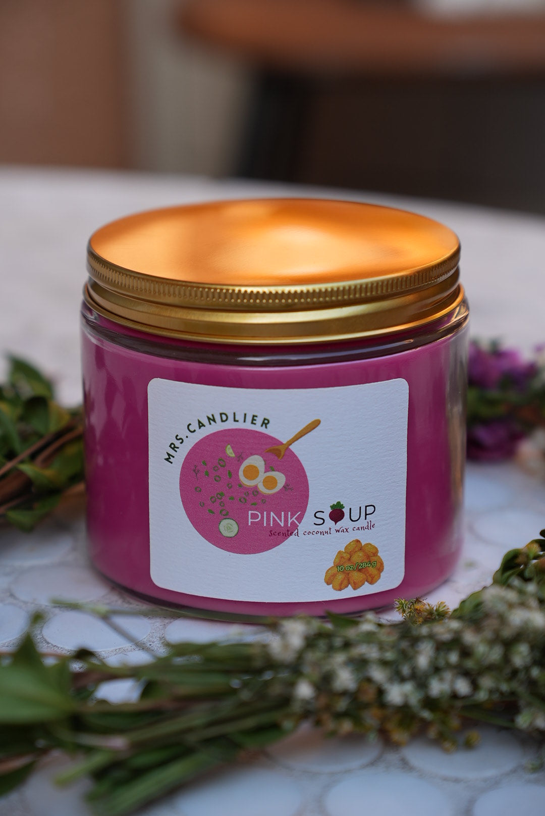 Pink Soup Candle | Šaltibarščiai