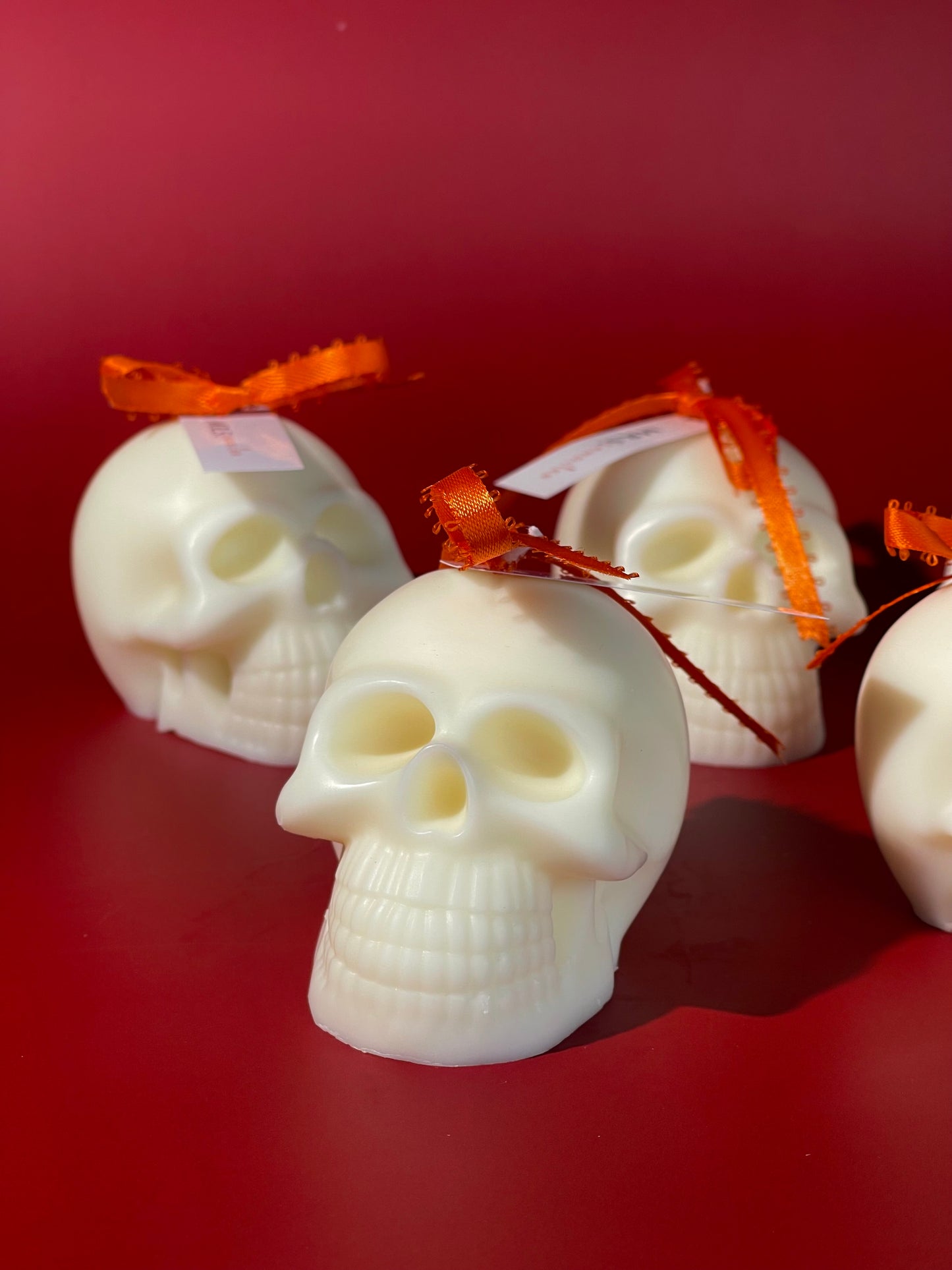 Skull Candle Halloween All Natural Soy Pillar Wax Decorative Candle