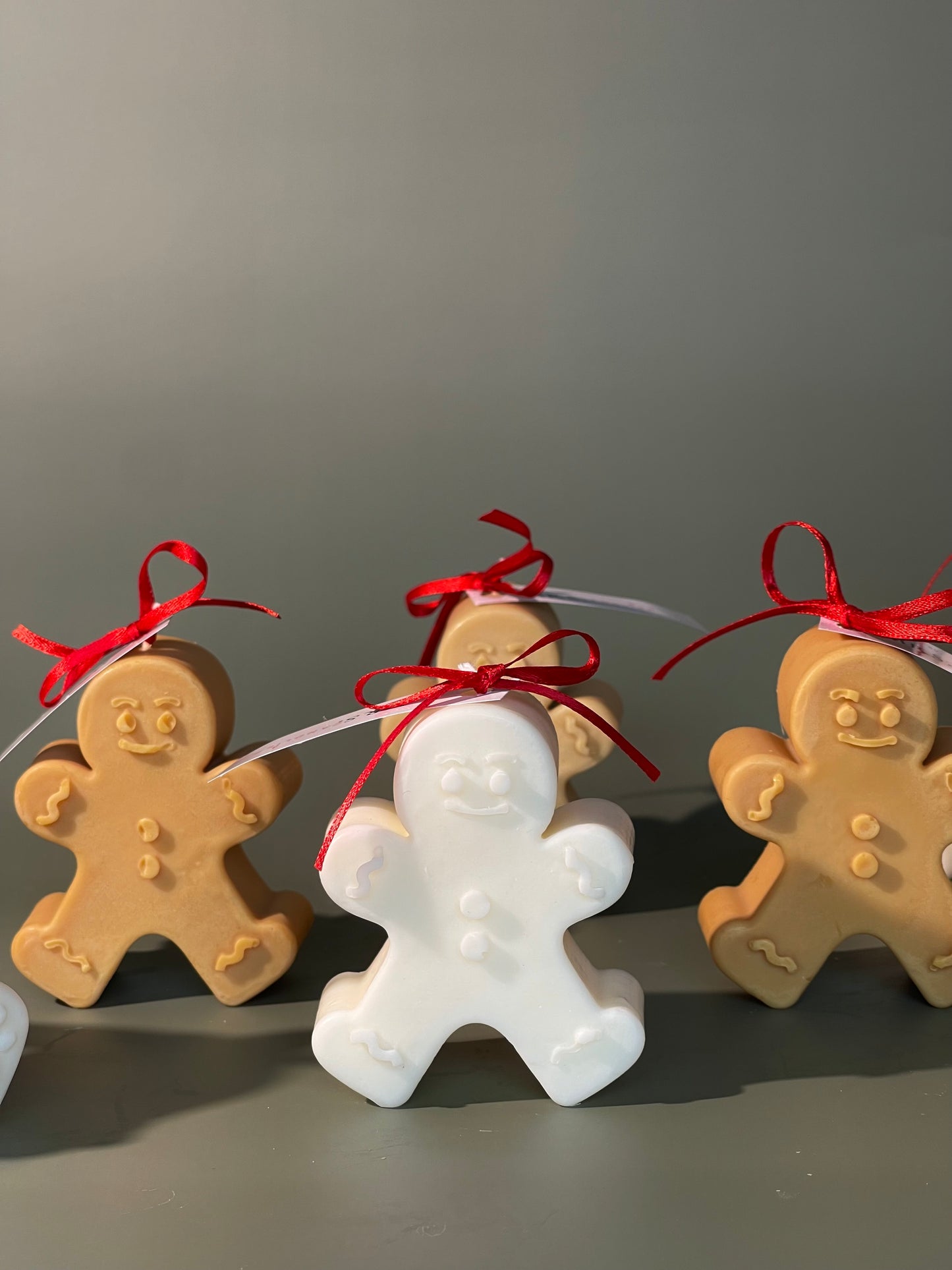Gingerbread Boy All Natural Soy Pillar Wax Decorative Candle Winter Christmas