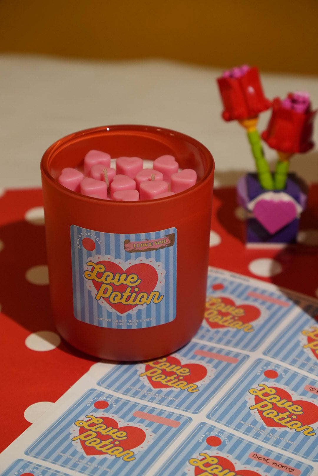 12 oz Scratch Off Label candle | Valentine's Day | Gift | Custom